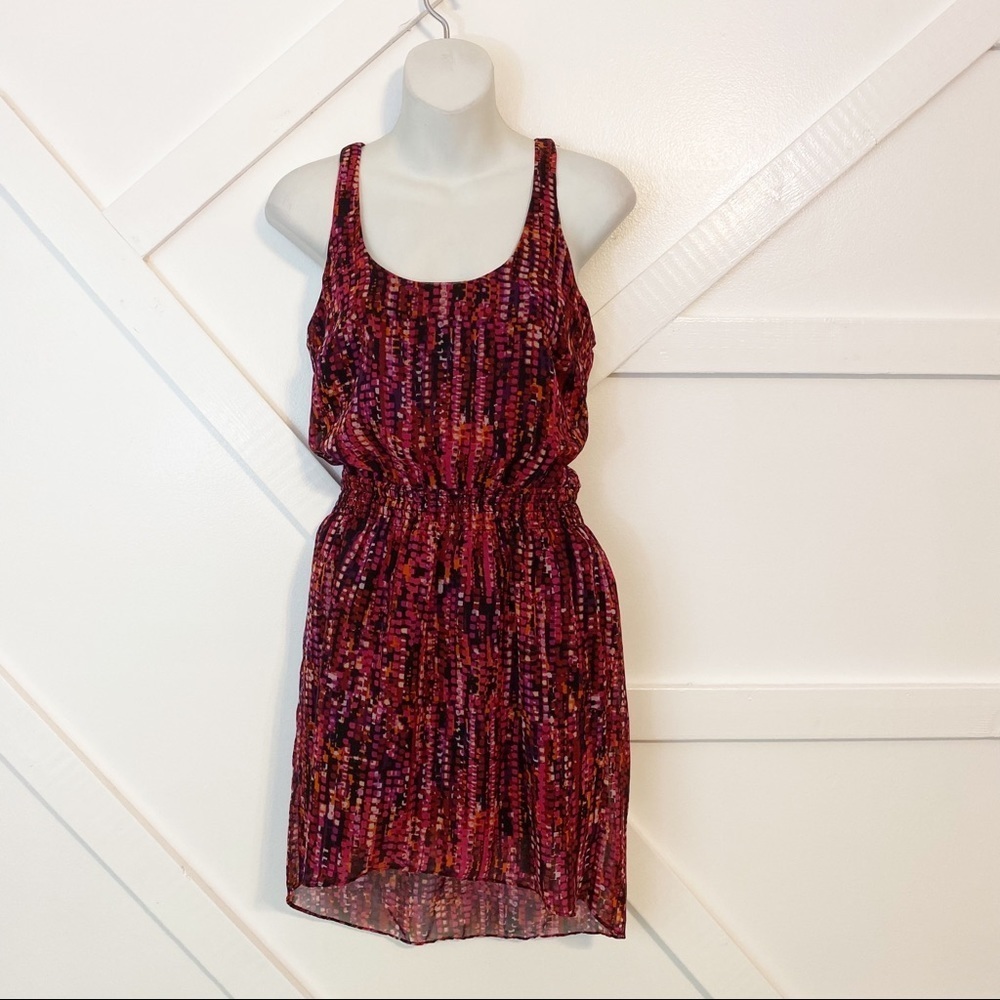 Aqua Printed Multicolor Mini Dress Sz XS